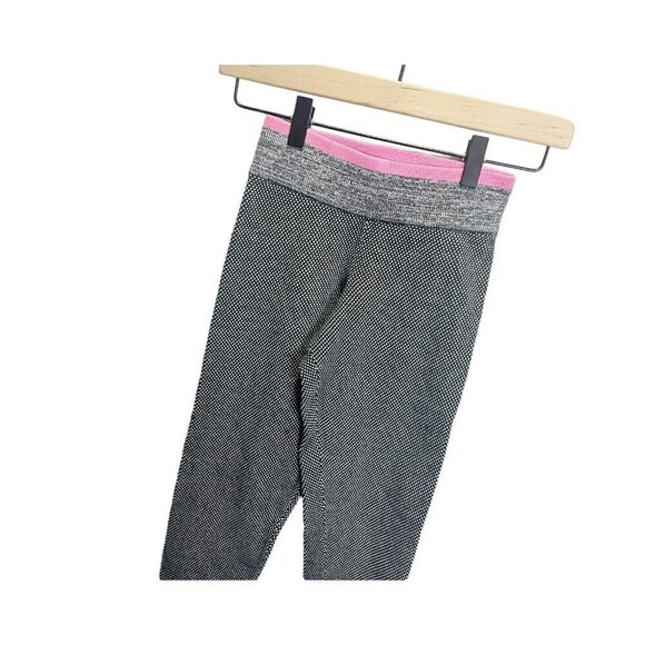 Ivivva by Lululemon Girls Knit Sweat Jogging Pants 10 Gray Pink Stretch - Picture 2 of 6